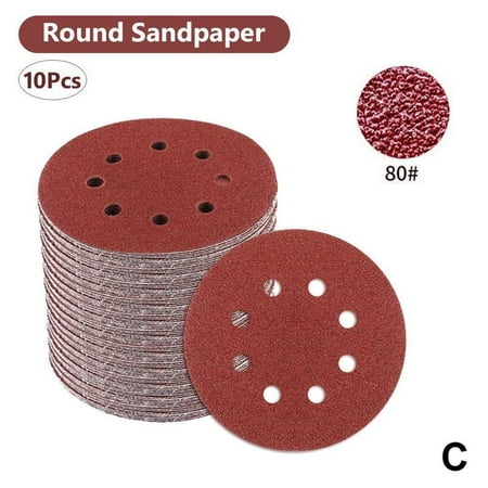 

10pcs Red Eight Holes Sandpaper Flocking Sandpaper N5Z6