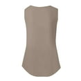thumbnail image 6 of Tiqkatyck Tank Tops for Women Trendy Women's 2025 Chic Round Neck Short Sleeve Shirts 2D Printed Casual Loose Fit Vest Sleeveless Tunic Tops Summer Tops for Women Khaki L, 6 of 6
