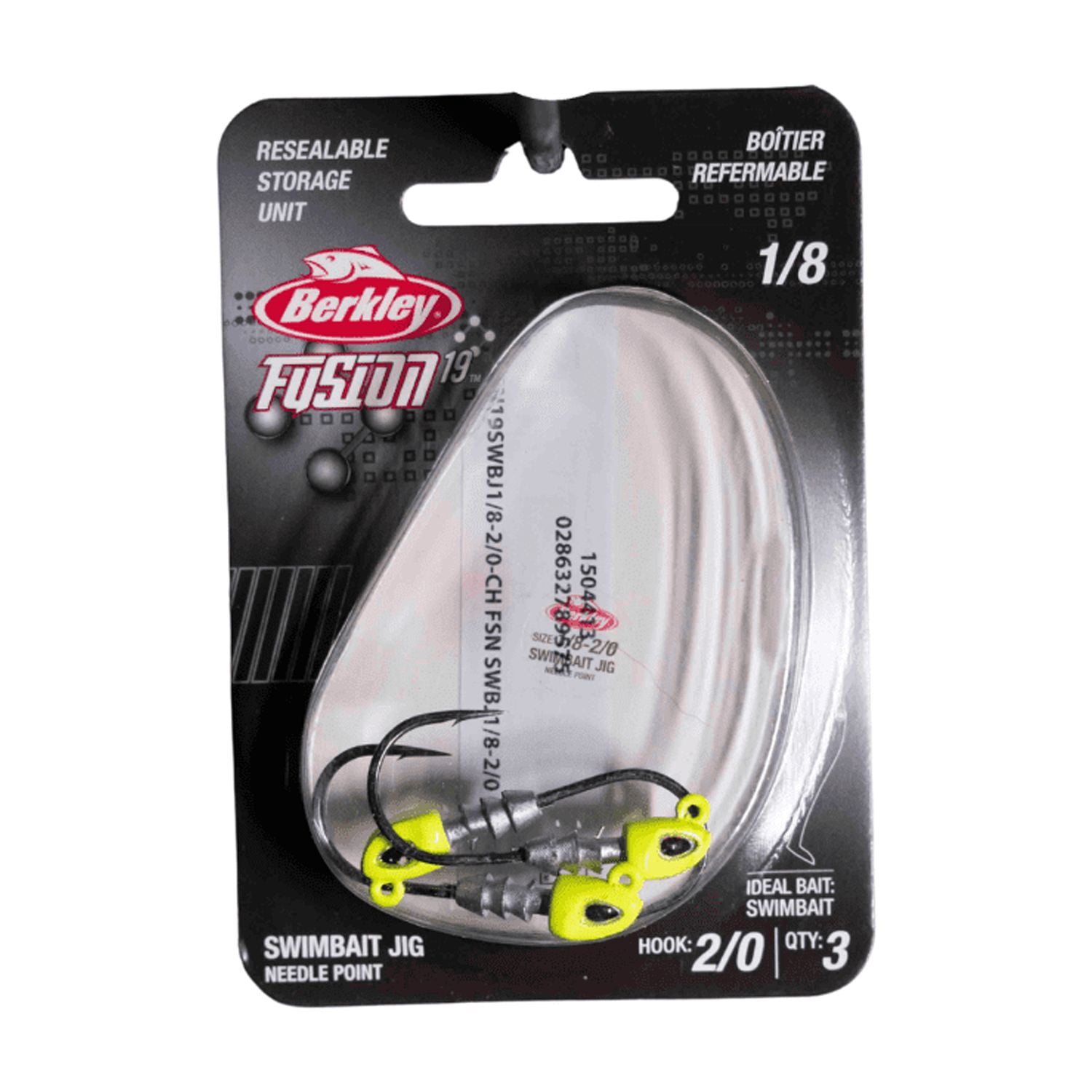 Berkley Fusion19 Swimbait Jighead, Red, Size 3/0, 1/4 oz.