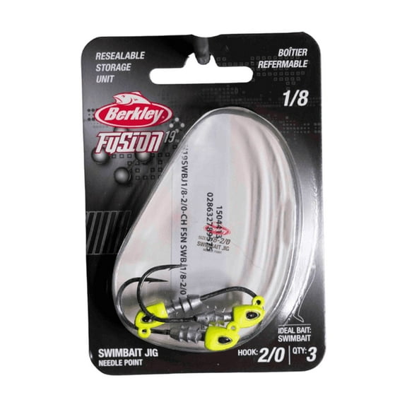 Berkley Fusion19 Swimbait Jighead, Red, Size 3/0, 1/4 oz.