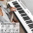 thumbnail image 4 of Piano digital Bfgxuoo de 88 teclas, tamaño completo, semipesado, con soporte, 4 of 7