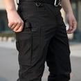 thumbnail image 4 of LEKWK Work Pants for Men Lightweight Quick Dry Baggy Cargo Pants Elastic Drawstring Waist Lounge Athletic Pants with Pockets Spring Summer Hiking Gym Sports Outfits, 4 of 8