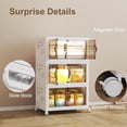 thumbnail image 3 of L Collapsible Storage Cabinet Stackable Organizer with Wheels & Magnetic Doors Easy Assembly Durable SpaceSaving Solution for Pantry Closet & Bathroom, 3 of 8