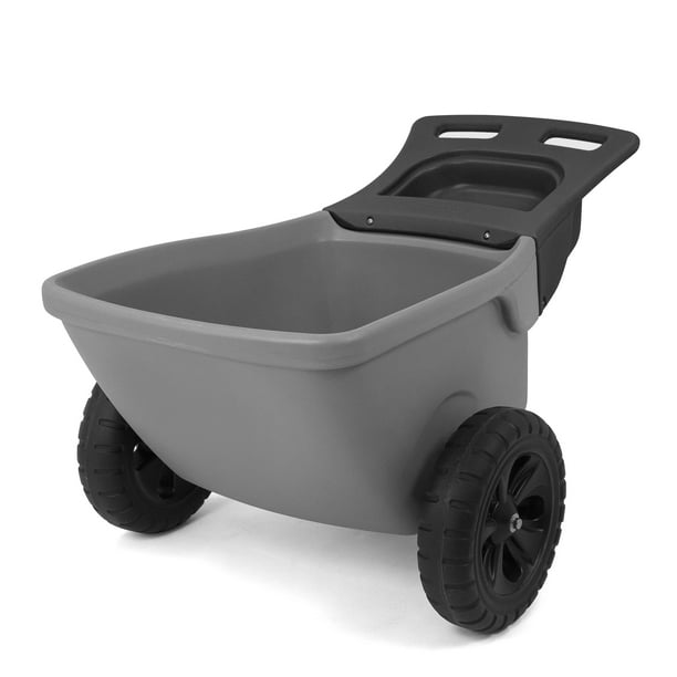Carretilla Simplay3, fácil de transportar, duradera, con almacenamiento para herramientas de jardín