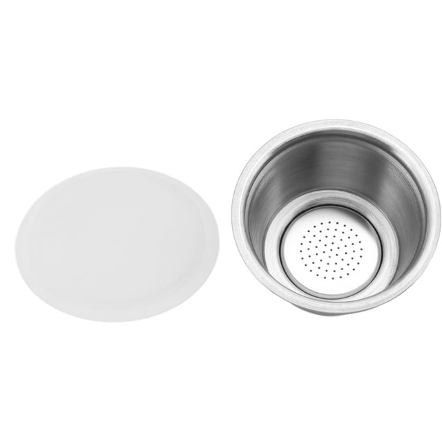Coffee Filter, Refillable Coffee Silicone Lid Environmental Friendly for Office Green,White