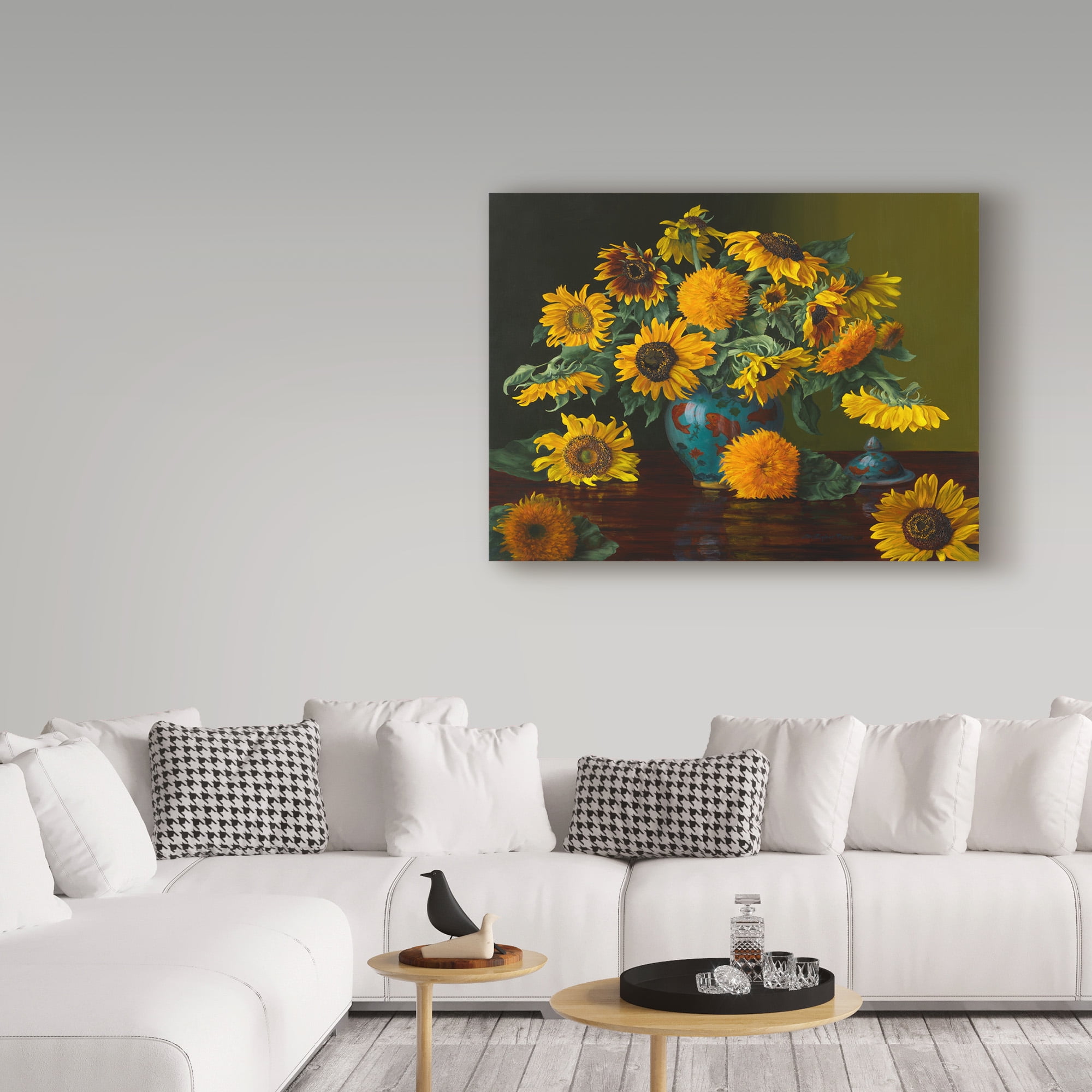 Trademark Fine Art 'Sunflower Dance With The Fishies' Canvas Art by Christopher Pierce