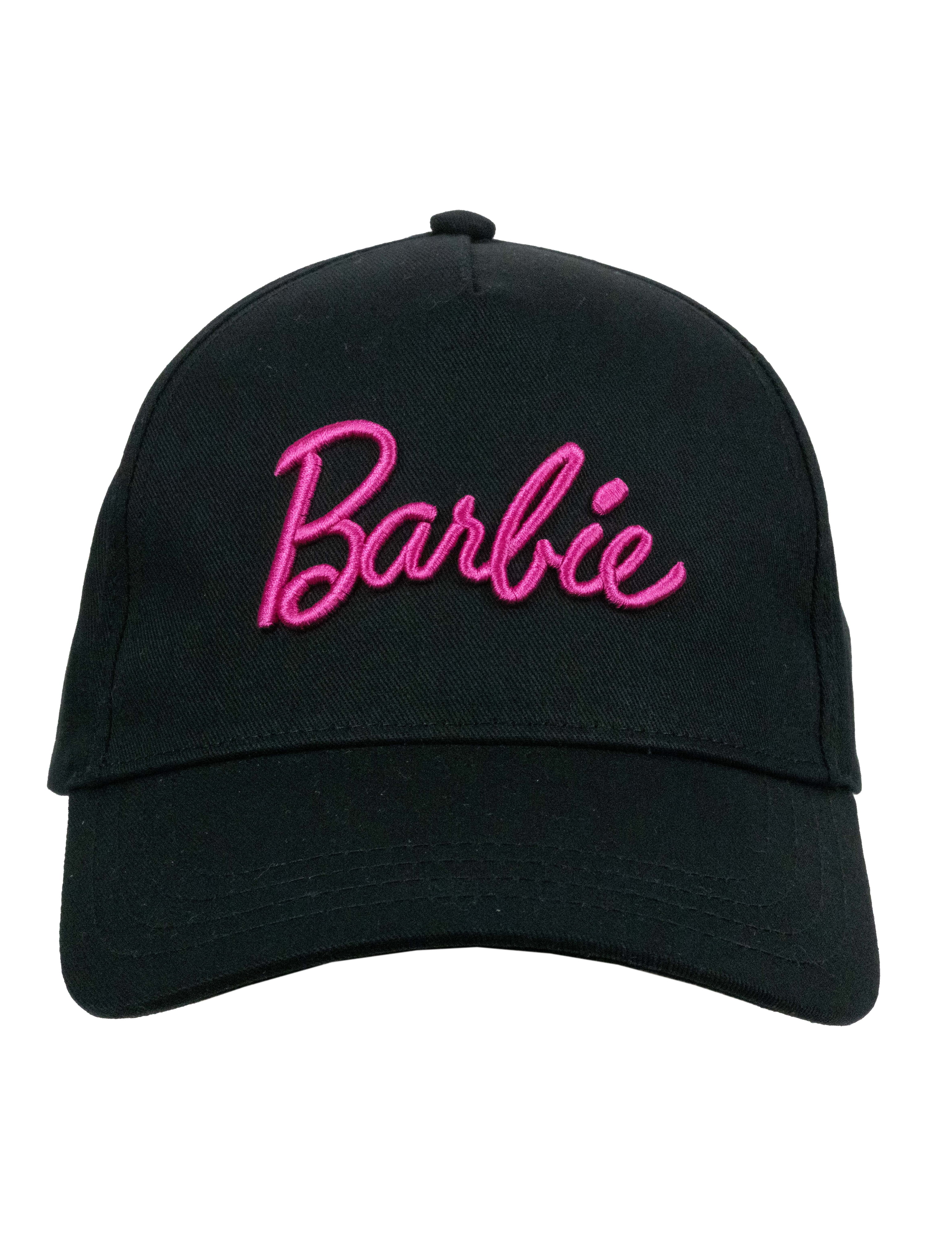Barbie Girls Baseball Hat, Black & Pink, One Size Fits Most