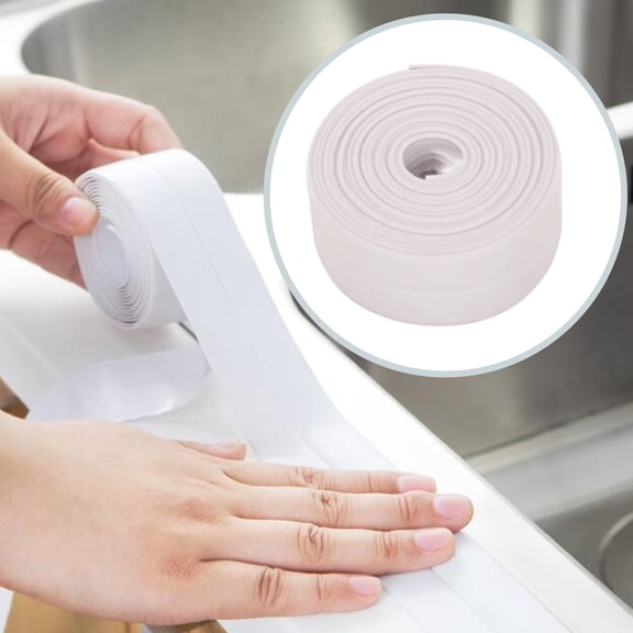 Caulk Tape Peel and Stick Waterproof Sealing Strip for Bathroom Kitchen Sink Bathtub Wall Corner Edge Molding Trim Repair Tape for Toilet Kitchen