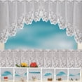 thumbnail image 2 of Wosthever 2 Pieces Lace Window Curtain Stylish Indoor Decoration Kitchen Washable Living Curtains Cozy Decorative Detachable Room Type2 NO2, 2 of 6