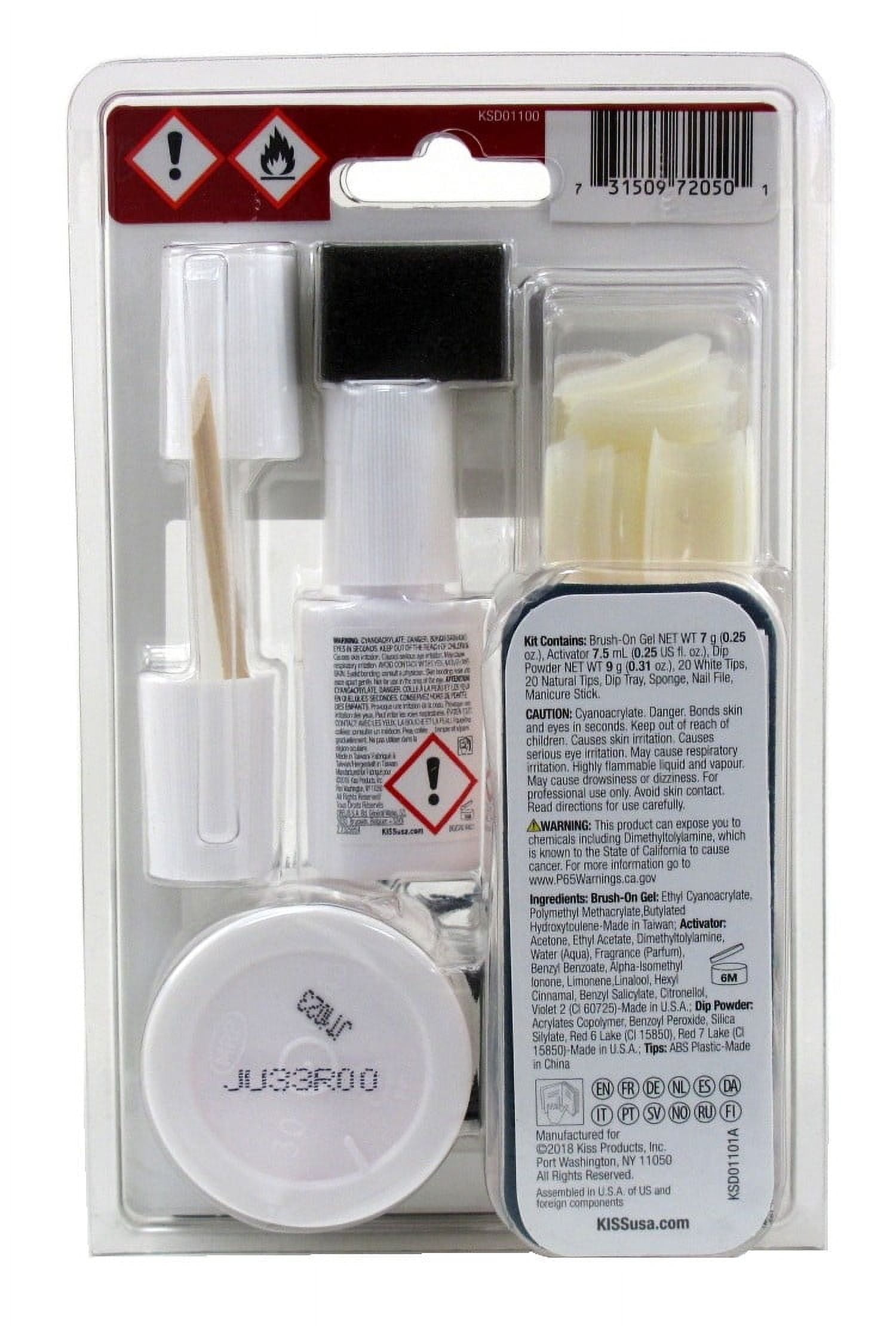 Kiss Salon Dip Prof Dipping System Acrylic Strength 40 Tip (Pack of 3)