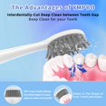 thumbnail image 3 of Cabezales de repuesto para cepillos de dientes eléctricos YMPBO para Burst x10, 3 of 6