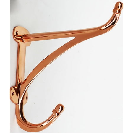 

Home Decor 8 Large Copper Multi-Purpose Wall Mounted Double Hook 6779CU