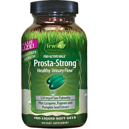 Irwin Naturals Prosta-Strong - 180 Softgels - Prostate Health Support with Saw Palmetto, Lycopene & Pumpkin Seed - Supports Urinary Flow