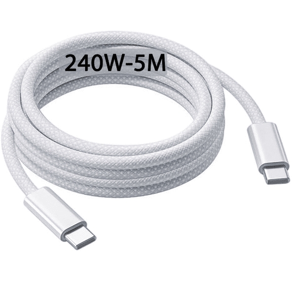 Eeyueer USB C to USB C Cable 5M 240W Fast Charging Type C Charger Cord Compatible with iPhone Series iPad MacBook, Long C to C Charging Wire