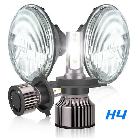 Pair DOT 7 inch Round LED Hi/Lo Beam Headlights for Mazda Miata 90-97 MX5 RX7