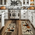thumbnail image 5 of Halloween Kitchen Rug Set of 2, Non Slip Pumpkin Spooky Mats with Anti Fatigue Comfort, Washable Halloween Decor Rugs for Sink Laundry Office, Farmhouse Holiday Floor Mats 15.8x23.6+15.8x43.3 Inches, 5 of 8