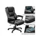 Homall Chaise de Bureau Haute en Similicuir avec Support Lombaire, Noir – image 5 sur 7