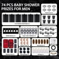 thumbnail image 3 of Baby Shower Prizes for Men 12 Set with 8oz Stainless Steel Hip Flask Bottle Opener Manicure Kit Bath Sponge Sunglasses Gift Bag Baby Shower Game Prizes for Winner Bachelor Party (Black, 12 Sets), 3 of 7
