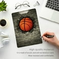 thumbnail image 5 of FMSHPON Stylish Basketball in Wall Clipboard Hardboard Wood Nursing Clip Board and Pull for Standard A4 Letter 13x9 inches, 5 of 6
