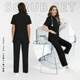 thumbnail image 7 of VIAOLI Scrubs for Women Set – Quarter-Zip Top & Slim Straight Scrub Pants, Stretchy Medical Uniform, 10 colors, 7 of 7