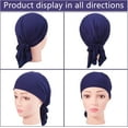 thumbnail image 4 of 4 Pieces Slip-On Pre-Tied Head Scarves Women Headwear Turban Beanie Caps Head Wrap Headscarf for Women, 4 of 6