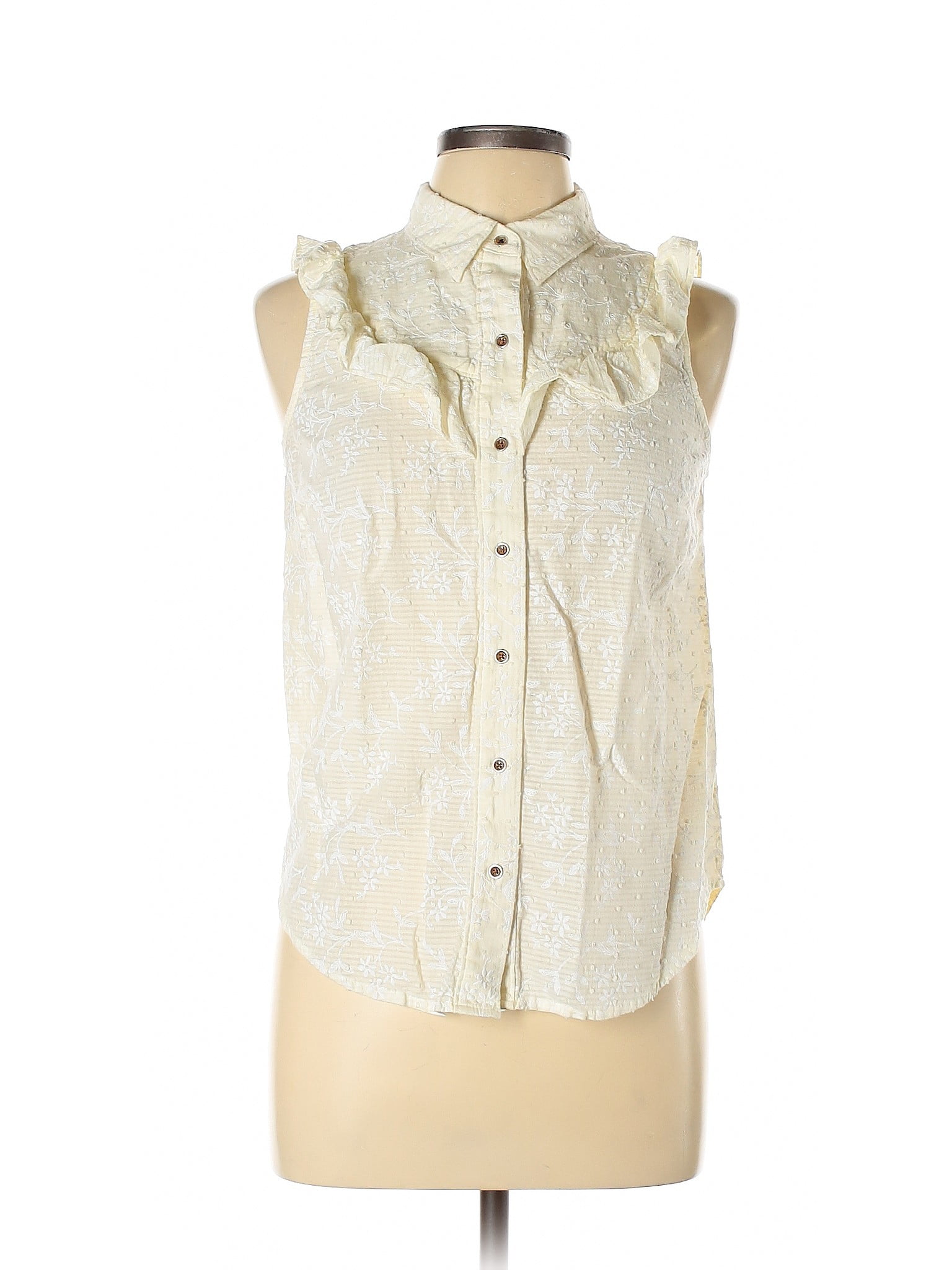Maeve - Pre-Owned Maeve Women's Size 10 Sleeveless Button-Down Shirt ...