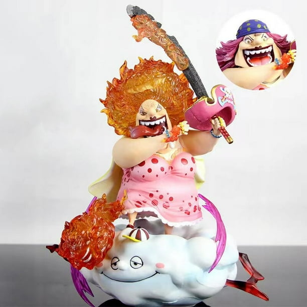 Figura de One Piece de 28CM GK Big Mom, figura de Anime de Charlotte Linlin, figura de acción de cuatro emperadores, modelo coleccionable, juguetes, regalos de cumpleañosCHINA Gong Bohan LED