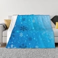 thumbnail image 1 of Balery Winter With Snowflakes Manta de Franela con Dibujo, Lujo Ultra Suave y Cálido, Antipelusa y Resistente a las Arrugas para Cama, Sofá, Camping -80"x60", 1 of 6
