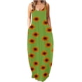 thumbnail image 1 of FcBaudy Robe Sans Manches à Col Rond, Robes d'Été pour Femmes, Robes pour Femmes Robe Décontractée à Fleurs pour Femmes Robe Longue à Rayures Sans Manches Robe Grande Taille Robe Femme, 1 of 4