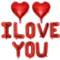 thumbnail image 1 of Globos LHOAVWE en forma de corazón rojo «I LOVE YOU» para el Día de San Valentín, 1 of 6