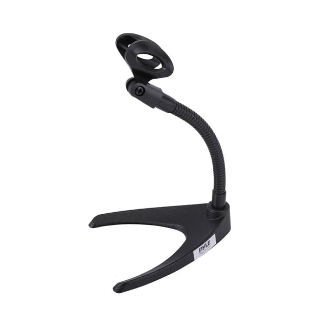 Soporte de micrófono de escritorio Pyle PMKS8 con cuello de cisne de 8.2 pulgadas