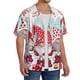 thumbnail image 2 of Balery Christmas Camisa Casual de Manga Corta con Botones para Hombre, Texturizada, Estilo Cubano, para Playa, Verano-3X-Large, 2 of 5