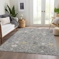thumbnail image 6 of HomeRoots 679209 9 x 12 ft. Gray, Ivory & Beige Oriental Washable Machine Made Rectangle Area Rug with UV Protection, 6 of 9