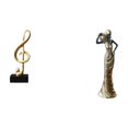 thumbnail image 1 of Figura de nota musical de resina, escultura de escritorio, estatua de mujer tribal, adorno de arte , ideal para regalar, decoración del hogar, 1 of 8