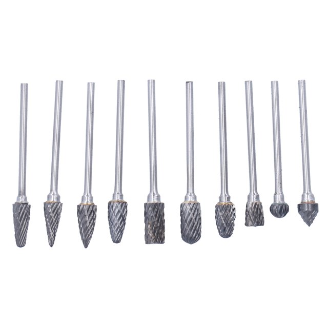 Cabezal de amoladora rotativa, juego de 10 cabezales de amoladora de tungsteno con lima rotativa, artesanía excepcional