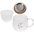thumbnail image 4 of 1 juego de tazas de té de vidrio, filtros para té, taza y tapa, taza de leche de vidrio, taza de té, taza de agua de vidrio, 4 of 5