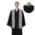 thumbnail image 4 of Haiem Graffiti Pineapples Pattern Graduation Stole 2024 | Premium Satin Sash for Graduation Ceremony, 4 of 7