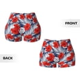 thumbnail image 5 of Qekee Leaves And Flowers Women Workout Shorts, Sports shorts, Scrunch Butt Lifting Gym Shorts, Breathable Soft - Medium, 5 of 9