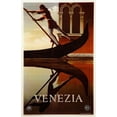 thumbnail image 3 of Vintage Apple Collection 10x14 Black Modern Framed Museum Art Print Titled - Venezia Venice Man Rowing Gondola, 3 of 5