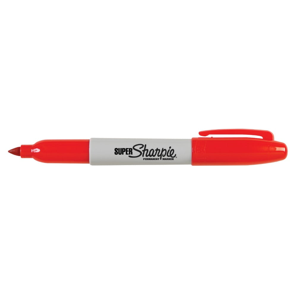 Sharpie NonWashable QuickDrying Waterproof Permanent Marker, Red