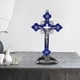 thumbnail image 1 of Crucifijo y soporte perfecl Estatuilla Cristo en Jesús Crucifixión Azul oscuro, 1 of 8