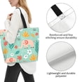 thumbnail image 3 of Disketp Elephant and Flowers Bolsa Tote Estampada para Mujer, Bolso de Hombro y de Mano para Compras y Viajes, 3 of 8