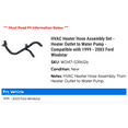 thumbnail image 2 of HVAC Heater Hose Assembly Set - Heater Outlet to Water Pump - Compatible with 1999 - 2003 Ford Windstar 2000 2001 2002, 2 of 2