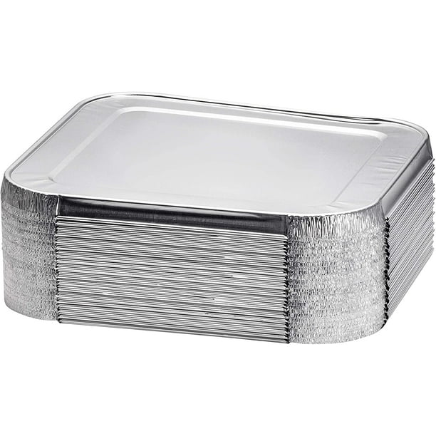 Cpdd 8 Square Disposable Aluminum Cake Pans Foil Pans Perfect For Baking Cakes Roasting Homemade Breads 8 X 8 X 2 In With Flat Lids 20 Count