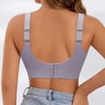 thumbnail image 4 of Alun Push up Seamless Bras for Women Wireless Supportive Anti-Sagging No Underwire Plunge Bra Fashion Texture Design Full Coverage Beauty Back Soft Comfort Bralettes Purple L, 4 of 4