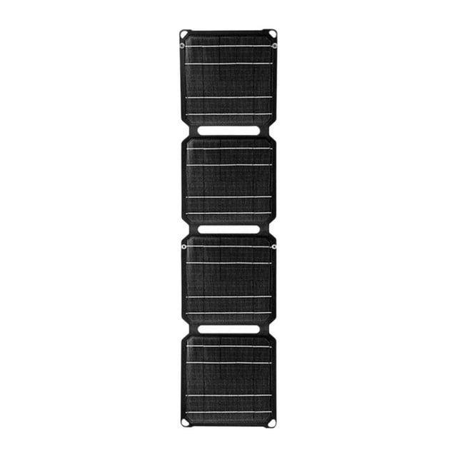 Panel solar plegable, estación de energía portátil, ligero, monocristalino, ETFE, 40 W Negro