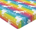 thumbnail image 2 of Ambesonne Unicorn Fitted Sheet 2 Pcs Set, Colorful Stripe Composition, Full, Multicolor, 2 of 3