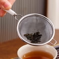 thumbnail image 7 of Fine Mesh Strainer Tea Infuser with Handle, Stainless Steel Loose Tea Mesh Filter,5.7X2.9inch Small Coffee Sieve for Brewing, Tea Leaf Strainer for Home Dining, Hot Beverage Infuser Tool, 7 of 7
