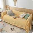 thumbnail image 1 of Solid Color Cotton Thread Blanket Simple Cushion Ins Wind Sofa Cover Double-Sided Available Four Seasons Fashion Lunch Blanket, 1 of 5