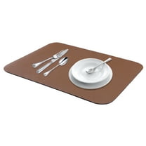 Large Diatomaceous Stone Dish Drying Mat, Quick Dry Coffee Bar Mats for Countertop, Dishes, Cups, and Utensils Brown 15.7*11.8 inch